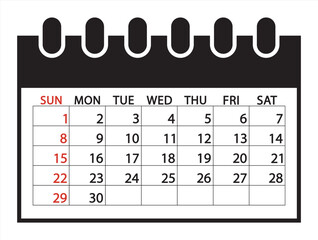 simple calendar icon. calendar line icon vector illustration