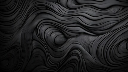 Obraz premium Black and white line art texture wallpaper with abstract luxury patterns, ideal for sophisticated design backgrounds. Realistic, highly detailed