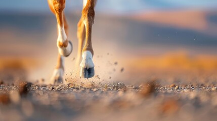 A close-up of a springbok's hoof, adapted for running and navigating rough terrain.