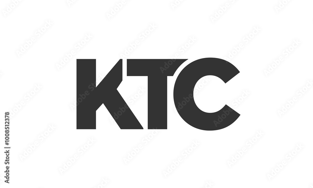 Fototapete ktc logo design template with strong and modern bold text. initial based vector logotype featuring s