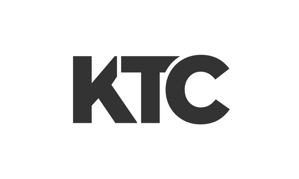 KTC logo design template with strong and modern bold text. Initial based vector logotype featuring simple and minimal typography. Trendy company identity.