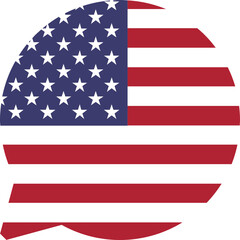 Chat Icon on USA Flag