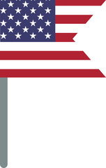 USA Flag On Crisp Corners