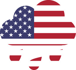 USA flag on Rain Drops Icon