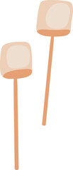 Hand Drawn Marshmallows Camping Illustration