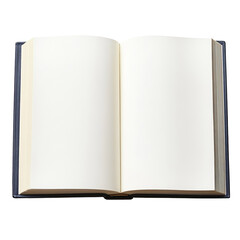 blank open book isolated on transparent background