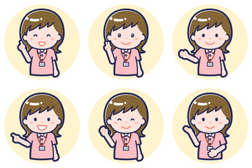 介護士の女性のポーズセット2_03