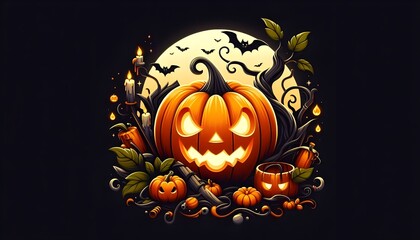 Halloween pumpkin png cut out element