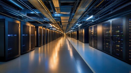 Obraz premium datacenter in server control room