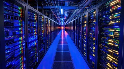 datacenter in  server control room