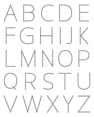 Dotted alphabet letters A to Z uppercase © medelwardi