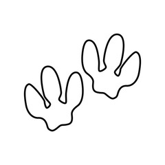 Dinosaur Track vector icon. Dinosaur Footprints illustration sign. trace symbol or logo.