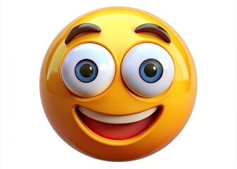 Fototapeta premium Eye Roll Emoji Expression for Digital Communication and Social Media Reactions in Modern Conversations