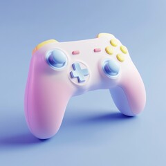 3D Gamepad Icon: Essential Controller for Gaming Illustration Logo