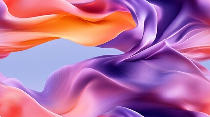 Fototapeta premium Soft Flowing Waves in Pink and Purple Shades