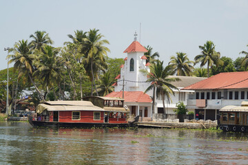 Fototapeta premium Côte sud du Kerala et Backwaters