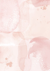 Hand painted pastel pink watercolour background