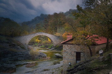 old bridge over the river