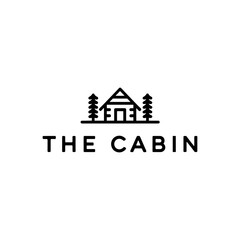 Minimalist Cabin Logo Design