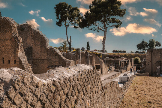 ercolano, herculaneum, ruins, naples, italy