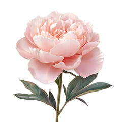 Pink Peony Flower in Full Bloom