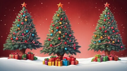 christmas tree and gifts