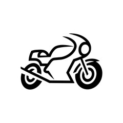 Obraz premium Minimalist Motorcycle Icon Design
