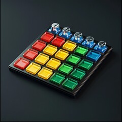 3D Periodic Table Icon: Chart of Elements Illustration Logo