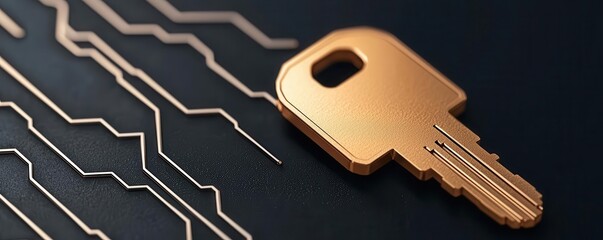 Closeup of government cybersecurity encryption keys, with advanced software managing data protection and secure access