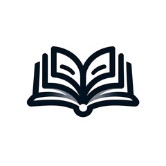 Open Book Icon for Education and Learning