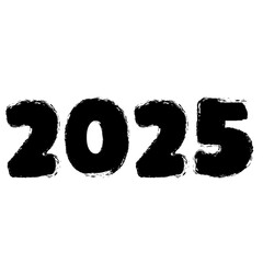 Chinese 2025 Wax Texture Contour New Year Numeric.