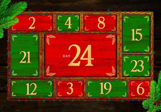 Christmas Advent Calendar Layout