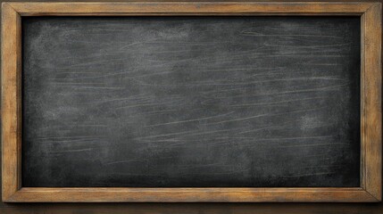 Blank Chalkboard in Wooden Frame for Creative Use