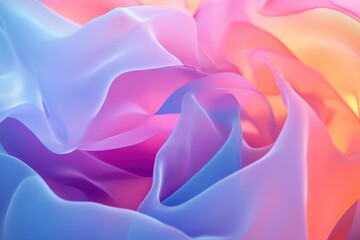 Gentle abstract animation featuring a vibrant background, crafted using 3d rendering techniques