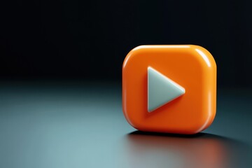 3d visualization symbol for movie playback