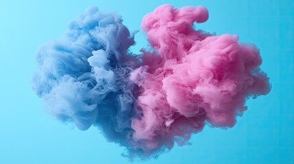 Fototapeta premium A 3D-rendered burst of vibrant neon smoke in pastel colors, swirling and blending together to create an abstract, hypnotic visual backdrop.