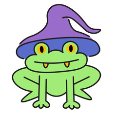 isolated halloween icon in vector. halloween design element. character in doodle style. minimalistic icon for website sticker logo mascot poster.