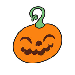 isolated halloween icon in vector. halloween design element. character in doodle style. minimalistic icon for website sticker logo mascot poster.