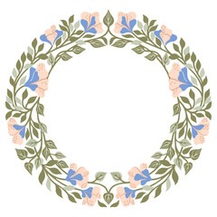 Art Nouveau floral frame. Decorative element. Vector.