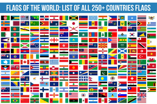 World flags country flags national flags global flags 287 flags collection bundle set printable design
