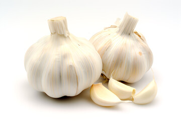 a garlic clove showing rough texture and papery layers in crisp generative ai