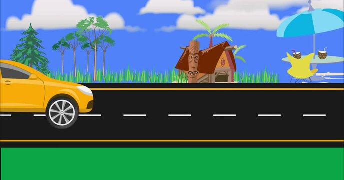 car on the road