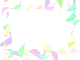 frame with flowers and butterflies