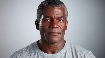 Obraz premium Portrait of a Mature Man with a Thoughtful Expression