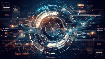 Fototapeta premium Abstract Technology Background with Light Effects