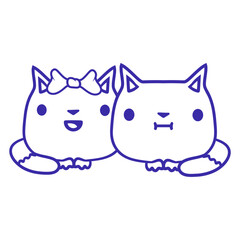 2 Cats Love Couple Heart Team Two Fun Friends Crew Adorable Cat Happy Sweet Little Face Kitten Pets Funny Cartoon Cute Lovers Comic Fun Love Kittens Adorable Feline Playful Kitties Fur Baby Paw Owners