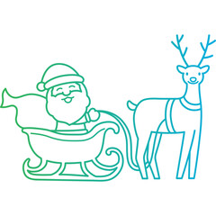 Christmas, New Year Vector Icon element, Isolated white background