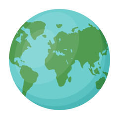 Planet of Earth isolated transparent. Earth template design in trendy cartoonish style. Globe template design. EPS 10