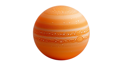 Jupiter planet, Isolated on Transparent Background.