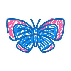 spring azure insect doodle icon sketch vector. spring azure insect sign. isolated symbol illustration